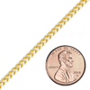 Bulk / Spooled Franco Foxtail Chain in 14K Yellow Gold (1.25 mm - 3.20 mm)