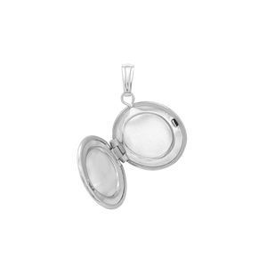 ITI NYC Plain Round Locket in Sterling Silver with Optional Engraving (20 x 14 mm - 42 x 32 mm)