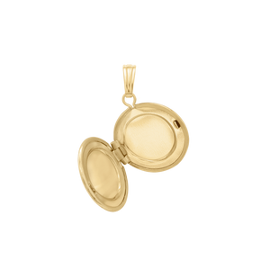 ITI NYC Plain Round Locket in 14K Gold with Optional Engraving (13 mm - 23 mm)