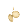 Plain Round Locket in 14K Gold with Optional Engraving (14 mm - 19 mm)