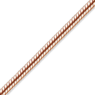 Bulk / Spooled Round Snake Chain in 14K Rose Gold (1.00 mm)