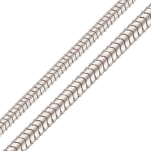 Load image into Gallery viewer, Bulk / Spooled Round Snake Chain in Platinum (1.20 mm - 1.60 mm)

