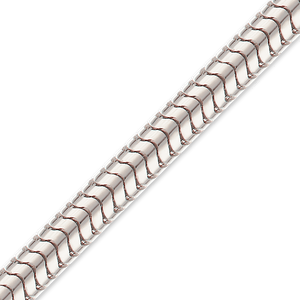 Bulk / Spooled Round Snake Chain in Platinum (1.20 mm - 1.60 mm)