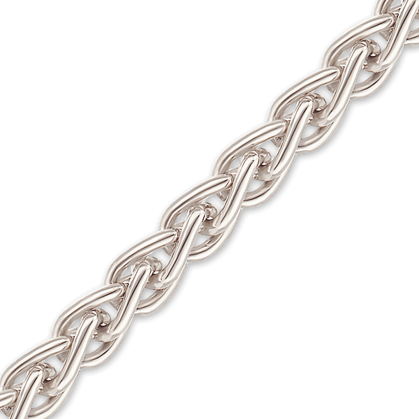 Bulk / Spooled Round Wheat Chain in Platinum (1.00 mm - 1.90 mm)