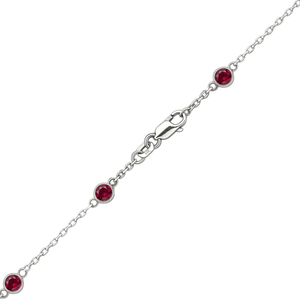 Bulk / Spooled Diamond by the Yard Cable Chain in 14K White Gold (Diamond Bezel: Every 1.5")