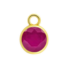 Diamond or Gemstone Bezel Drop Charm in 14K Yellow Gold