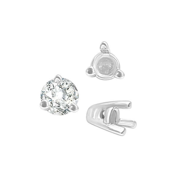 ITI NYC Three Prong Tapered Set in Sterling Silver (2.75 mm - 5.75 mm)
