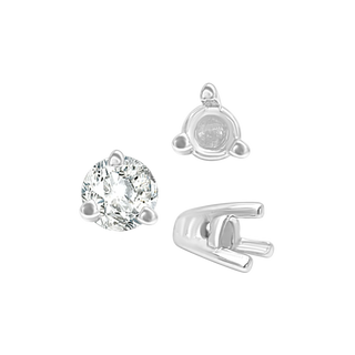 ITI NYC Three Prong Tapered Set in Sterling Silver (2.75 mm - 5.75 mm)