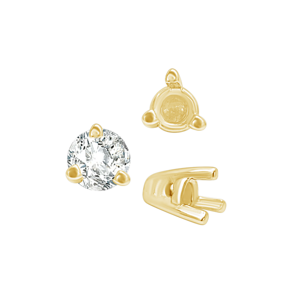 ITI NYC Three Prong Tapered Set in 14K Gold (2.75 mm - 5.75 mm)