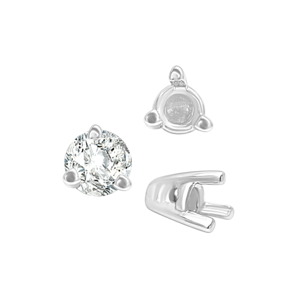 ITI NYC Three Prong Tapered Set in Sterling Silver (2.75 mm - 5.75 mm)