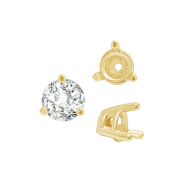 ITI NYC Three Prong Tapered Set in 14K Gold (2.75 mm - 5.75 mm)