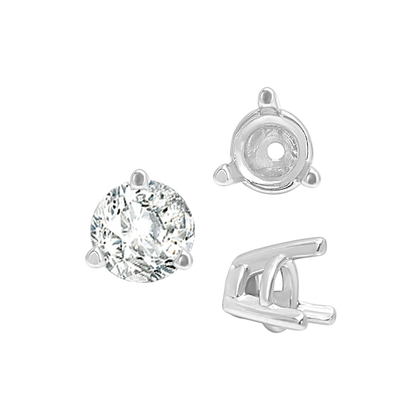 ITI NYC Three Prong Tapered Set in Sterling Silver (2.75 mm - 5.75 mm)