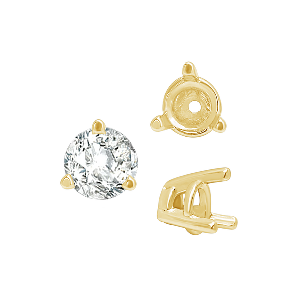 ITI NYC Three Prong Tapered Set in 14K Gold (2.75 mm - 5.75 mm)