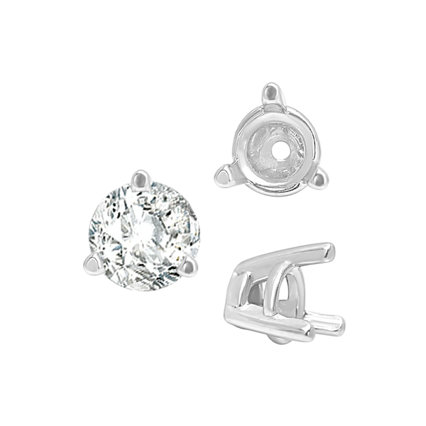 ITI NYC Three Prong Tapered Set in Sterling Silver (2.75 mm - 5.75 mm)