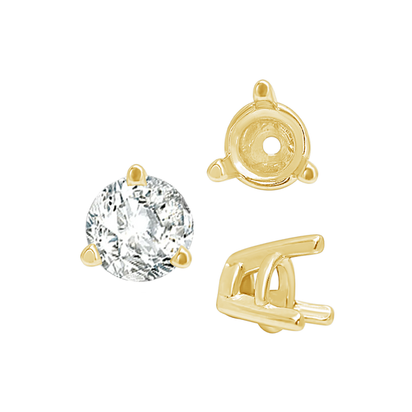 ITI NYC Three Prong Tapered Set in 14K Gold (2.75 mm - 5.75 mm)