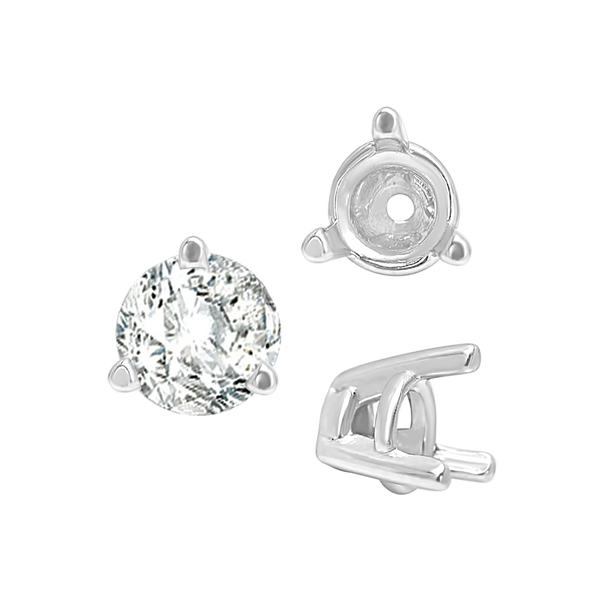 ITI NYC Three Prong Tapered Set in Sterling Silver (2.75 mm - 5.75 mm)