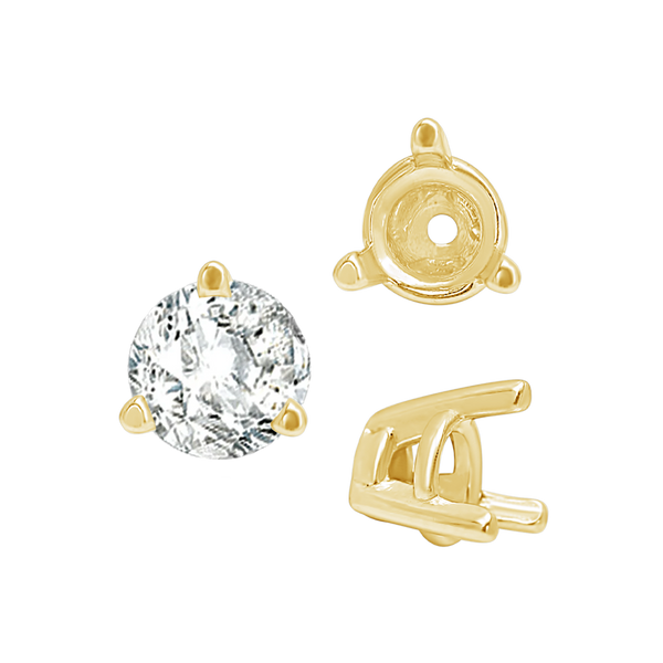 ITI NYC Three Prong Tapered Set in 14K Gold (2.75 mm - 5.75 mm)