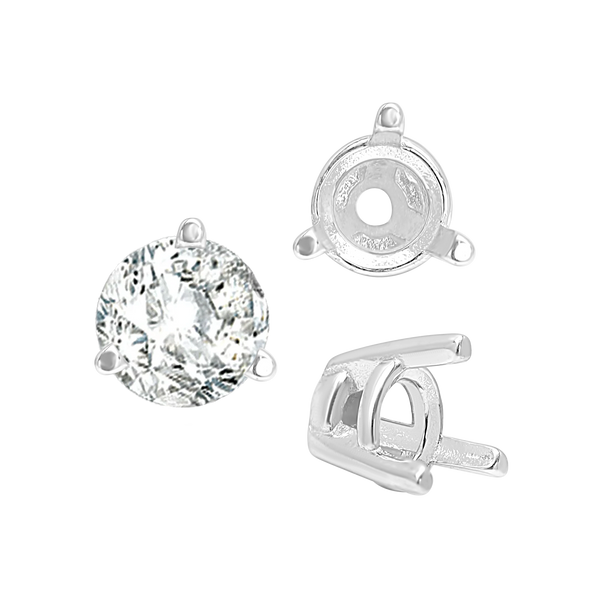 ITI NYC Three Prong Tapered Set in Sterling Silver (2.75 mm - 5.75 mm)