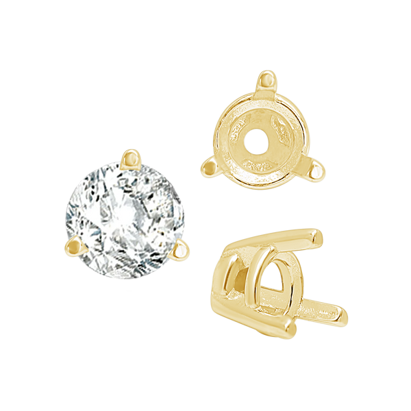 ITI NYC Three Prong Tapered Set in 14K Gold (2.75 mm - 5.75 mm)