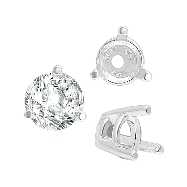 ITI NYC Three Prong Tapered Set in Sterling Silver (2.75 mm - 5.75 mm)