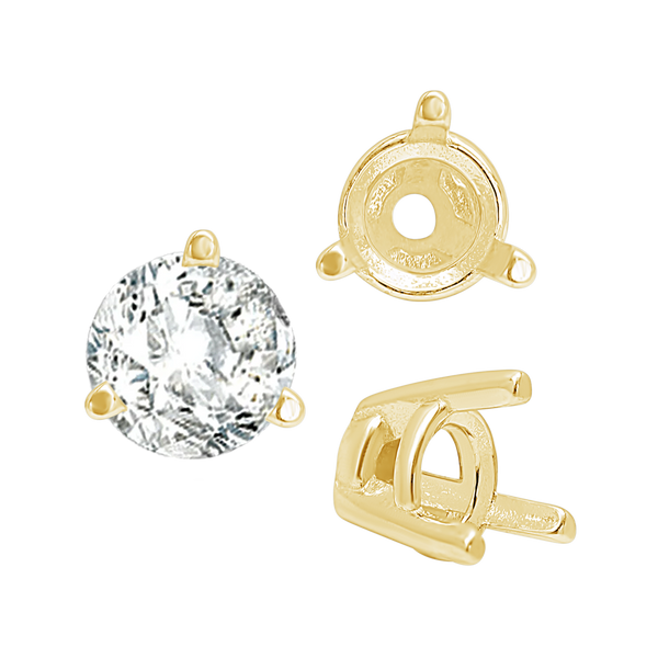 ITI NYC Three Prong Tapered Set in 14K Gold (2.75 mm - 5.75 mm)