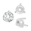 ITI NYC Three Prong Tapered Set in Sterling Silver (2.75 mm - 5.75 mm)