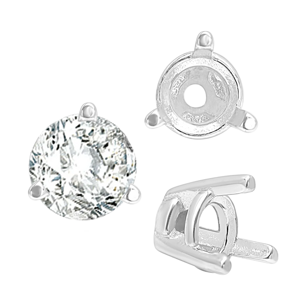 ITI NYC Three Prong Tapered Set in Sterling Silver (2.75 mm - 5.75 mm)