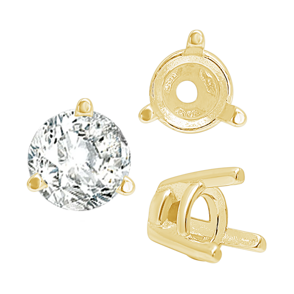 ITI NYC Three Prong Tapered Set in 14K Gold (2.75 mm - 5.75 mm)