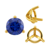 ITI NYC Three Prong Round Tapered Settings in 14K Gold (3.00 mm - 9.25 mm)