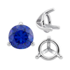 ITI NYC Three Prong Round Tapered Settings in Sterling Silver (3.00 mm - 9.25 mm)