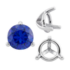 ITI NYC Three Prong Round Tapered Settings in Sterling Silver (3.00 mm - 9.25 mm)