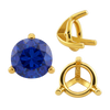 ITI NYC Three Prong Round Tapered Settings in 14K Gold (3.00 mm - 9.25 mm)