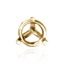 Load image into Gallery viewer, ITI NYC Three Prong Round Tapered Settings in 14K Gold (3.00 mm - 9.25 mm)
