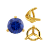 ITI NYC Three Prong Round Tapered Settings in 14K Gold (3.00 mm - 9.25 mm)