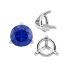 ITI NYC Three Prong Round Tapered Settings in Sterling Silver (3.00 mm - 9.25 mm)