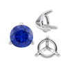 ITI NYC Three Prong Round Tapered Settings in Sterling Silver (3.00 mm - 9.25 mm)