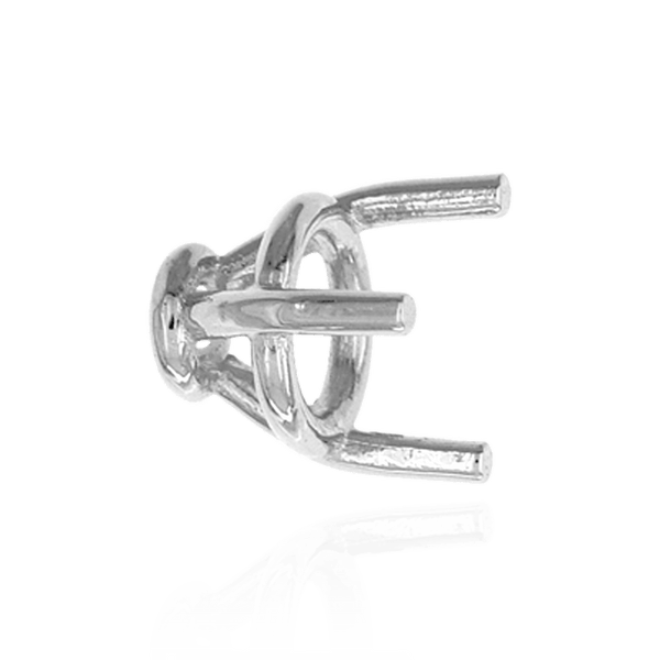 ITI NYC Three Prong Round Tapered Base Wire Basket Settings in Sterling Silver (4.00 mm - 9.25 mm)
