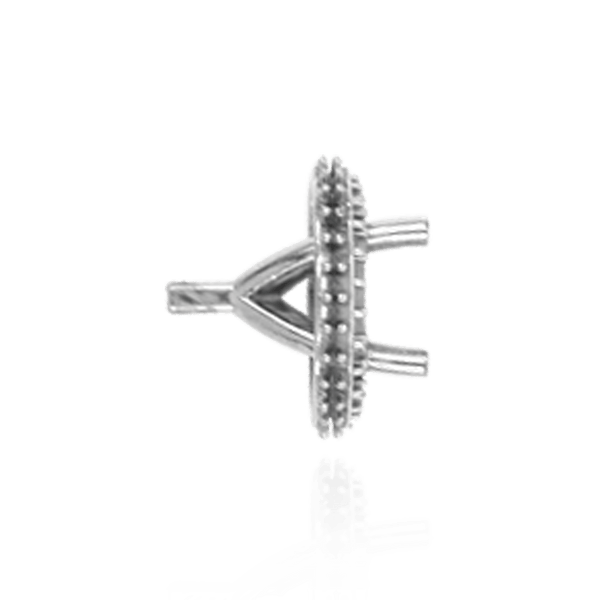 ITI NYC Four Prong Round Halo Settings With Peg in 14K Gold (1.50 mm - 9.25 mm)