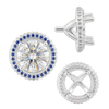 ITI NYC Four Prong Round Halo Settings With Peg in 14K Gold (3.50 mm - 9.25 mm)