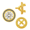 ITI NYC Four Prong Round Halo Settings With Peg in 14K Gold (1.50 mm - 9.25 mm)