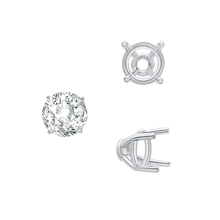 Load image into Gallery viewer, ITI NYC Four Prong Round Tapered Base Wire Basket Settings in 14K Gold (4.00 mm - 9.00 mm)
