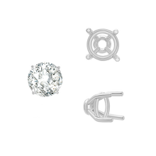 Load image into Gallery viewer, ITI NYC Four Prong Round Tapered Base Wire Basket Settings in 14K Gold (4.00 mm - 9.00 mm)
