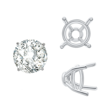 Load image into Gallery viewer, ITI NYC Four Prong Round Tapered Base Wire Basket Settings in 14K Gold (4.00 mm - 9.00 mm)
