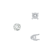 Load image into Gallery viewer, ITI NYC Four Prong Round Tapered Base Wire Basket Settings in 14K Gold (4.00 mm - 9.00 mm)
