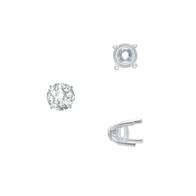 Load image into Gallery viewer, ITI NYC Four Prong Round Tapered Base Wire Basket Settings in 14K Gold (4.00 mm - 9.00 mm)
