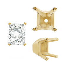 Load image into Gallery viewer, ITI NYC Round V-Side Settings in 14K Gold (4.00 mm - 9.25 mm)
