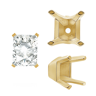 ITI NYC Round V-Side Settings in 14K Gold (4.00 mm - 9.25 mm)