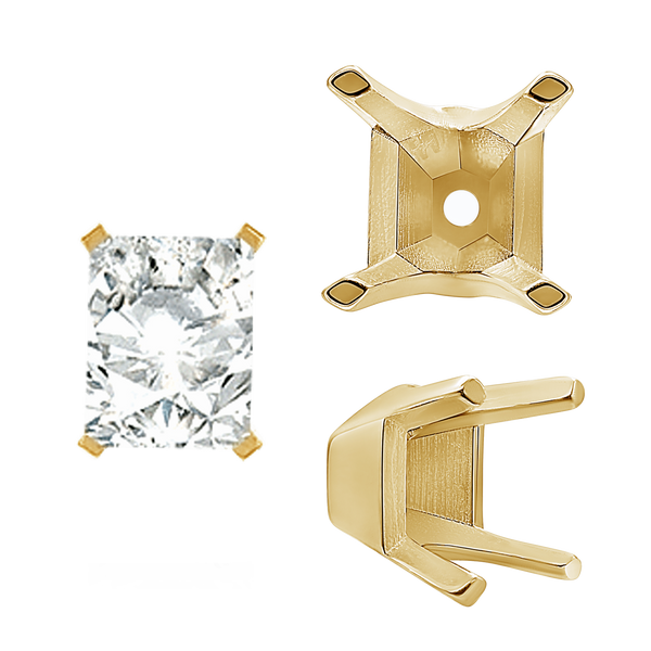 ITI NYC Round V-Side Settings in 14K Gold (4.00 mm - 9.25 mm)