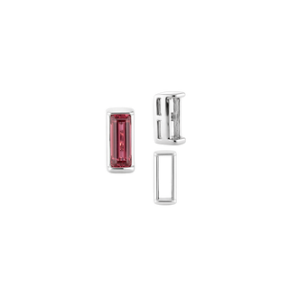 ITI NYC Straight Baguette Settings With Airline in Sterling Silver (1.75 x 1.50 mm - 8.00 x 3.75 mm)