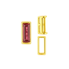 ITI NYC Straight Baguette Settings With Airline in 14K Gold (1.75 x 0.50 mm - 8.75 x 3.75 mm)
